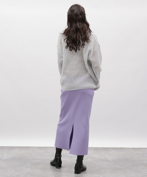 LAKOLE(ラコレ)の「5ゲージラメメッシュプルオーバー / 103597(ニット/セーター・レディース・オレンジ/グレー/ライトブルー・SMALL/MEDIUM)」の4枚目の写真