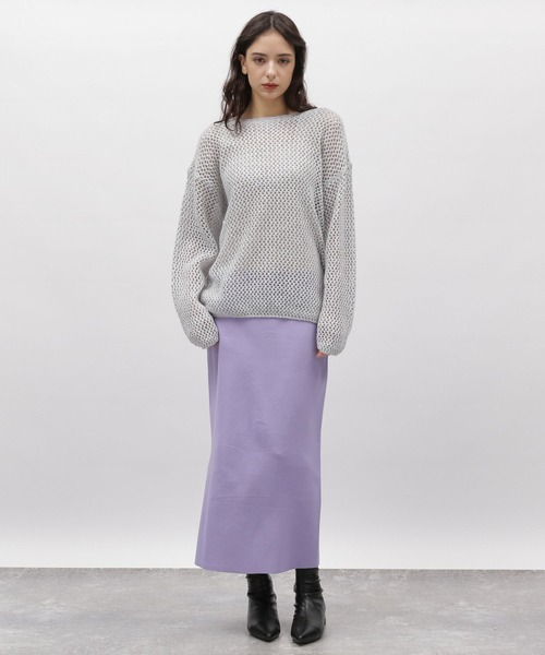 LAKOLE(ラコレ)の「5ゲージラメメッシュプルオーバー / 103597(ニット/セーター・レディース・オレンジ/グレー/ライトブルー・SMALL/MEDIUM)」の6枚目の写真