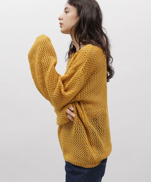 LAKOLE(ラコレ)の「5ゲージラメメッシュプルオーバー / 103597(ニット/セーター・レディース・オレンジ/グレー/ライトブルー・SMALL/MEDIUM)」の18枚目の写真