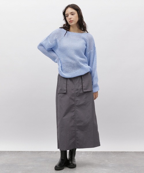 LAKOLE(ラコレ)の「5ゲージラメメッシュプルオーバー / 103597(ニット/セーター・レディース・オレンジ/グレー/ライトブルー・SMALL/MEDIUM)」の9枚目の写真