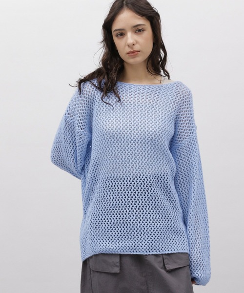 LAKOLE(ラコレ)の「5ゲージラメメッシュプルオーバー / 103597(ニット/セーター・レディース・オレンジ/グレー/ライトブルー・SMALL/MEDIUM)」の17枚目の写真