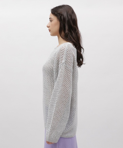 LAKOLE(ラコレ)の「5ゲージラメメッシュプルオーバー / 103597(ニット/セーター・レディース・オレンジ/グレー/ライトブルー・SMALL/MEDIUM)」の21枚目の写真