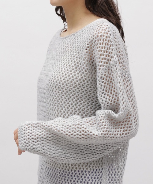 LAKOLE(ラコレ)の「5ゲージラメメッシュプルオーバー / 103597(ニット/セーター・レディース・オレンジ/グレー/ライトブルー・SMALL/MEDIUM)」の22枚目の写真