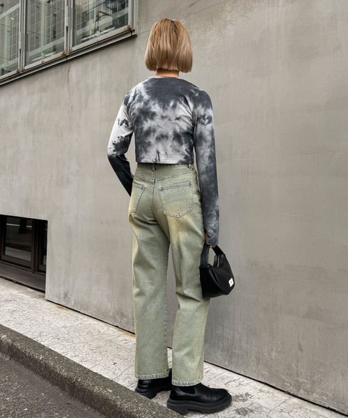 CIAOPANIC(チャオパニック)の「オーバーダイセンターラインフリンジストレートデニムパンツ(デニムパンツ・レディース・サックスブルー・MEDIUM/SMALL/X-SMALL)」の18枚目の写真