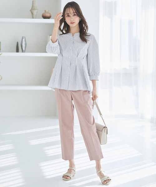 ANY SIS(エニィスィス)の「【洗える】タックペプラムシャツ ブラウス(シャツ/ブラウス・レディース・スカイブルー系1/ホワイト系1・2)」の5枚目の写真