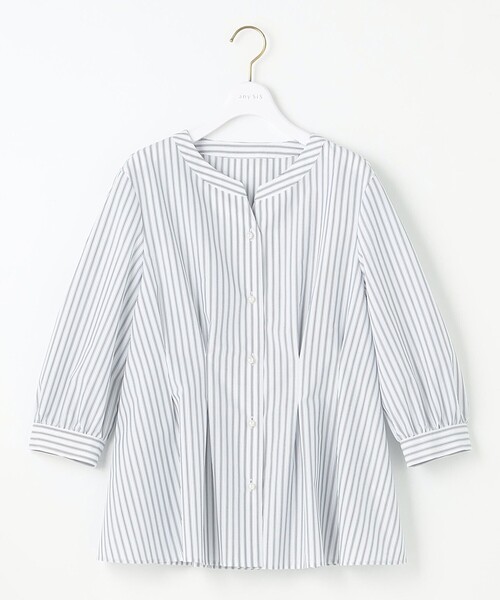 ANY SIS(エニィスィス)の「【洗える】タックペプラムシャツ ブラウス(シャツ/ブラウス・レディース・スカイブルー系1/ホワイト系1・2)」の8枚目の写真