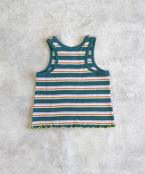 HOGAN RANCH WEAR（ホーガンランチウエア）の「先染ボーダーワッフルタンクトップ（80～150cm）（タンクトップ・キッズ・グリーン/ピンク/ライトブルー・80/90/100/110/120/130/140/150）」の9枚目の写真