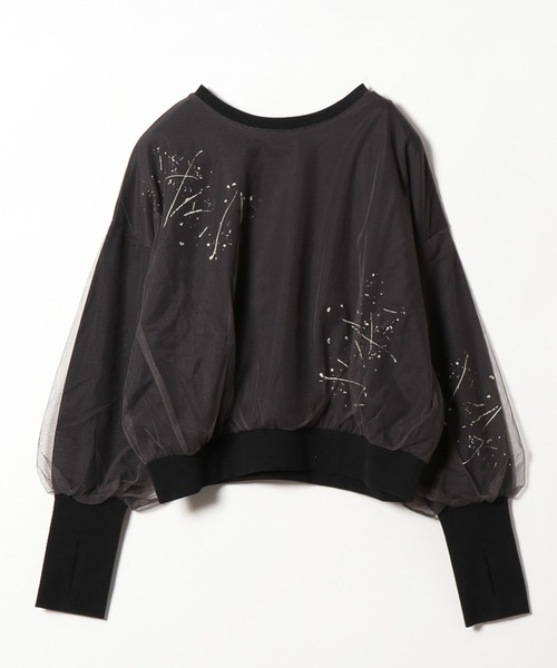 niko and...（ニコアンド）の「[MODE NORM CORE]2WAYチュールペイントプルオーバー（スウェット・レディース・グレー/ブラック/オフホワイト・MEDIUM/LARGE）」の11枚目の写真