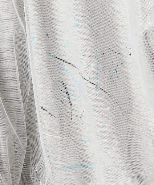 niko and...（ニコアンド）の「[MODE NORM CORE]2WAYチュールペイントプルオーバー（スウェット・レディース・グレー/ブラック/オフホワイト・MEDIUM/LARGE）」の9枚目の写真