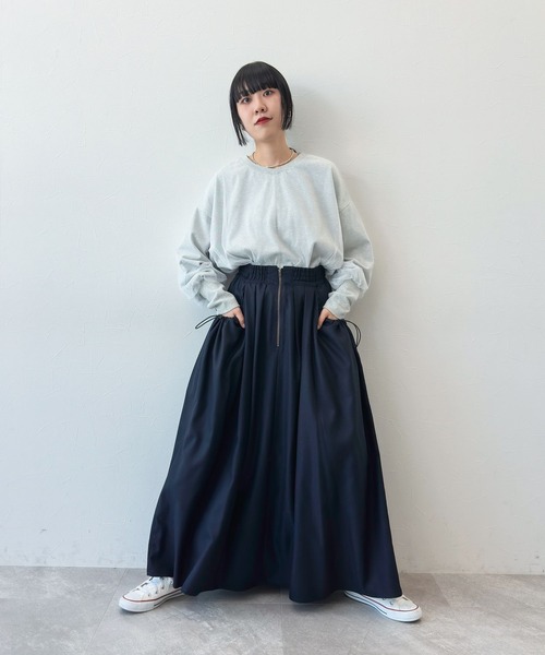 niko and...（ニコアンド）の「[MODE NORM CORE]2WAYチュールペイントプルオーバー（スウェット・レディース・グレー/ブラック/オフホワイト・MEDIUM/LARGE）」の19枚目の写真