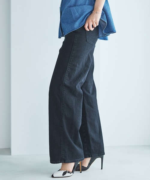 SOMETHING(サムシング)の「SOMETHING/サムシング LISA セミワイドデニムパンツ(デニムパンツ・レディース・ライトインディゴブルー/ブルー/ブラック系その他/ダークインディゴブルー/インディゴブルー/ブラック系その他2・26/27/28/29/25/30)」の11枚目の写真