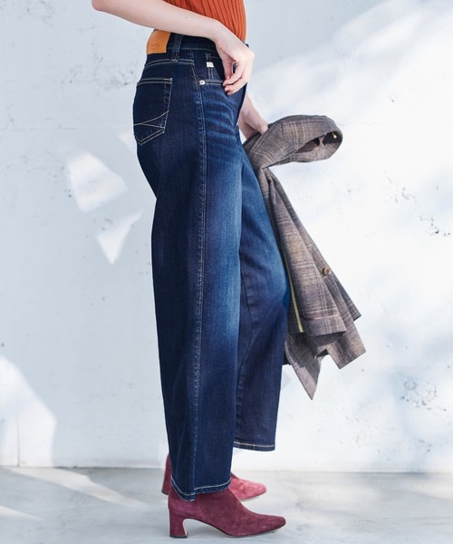 SOMETHING(サムシング)の「SOMETHING/サムシング LISA セミワイドデニムパンツ(デニムパンツ・レディース・ライトインディゴブルー/ブルー/ブラック系その他/ダークインディゴブルー/インディゴブルー/ブラック系その他2・26/27/28/29/25/30)」の21枚目の写真