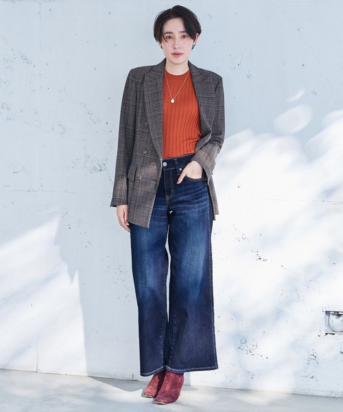 SOMETHING(サムシング)の「SOMETHING/サムシング LISA セミワイドデニムパンツ(デニムパンツ・レディース・ライトインディゴブルー/ブルー/ブラック系その他/ダークインディゴブルー/インディゴブルー/ブラック系その他2・26/27/28/29/25/30)」の20枚目の写真