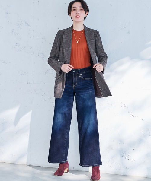 SOMETHING(サムシング)の「SOMETHING/サムシング LISA セミワイドデニムパンツ(デニムパンツ・レディース・ライトインディゴブルー/ブルー/ブラック系その他/ダークインディゴブルー/インディゴブルー/ブラック系その他2・26/27/28/29/25/30)」の22枚目の写真