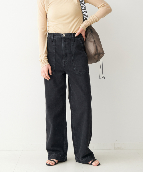 upperhights（アッパーハイツ）の「【upper hights / アッパーハイツ】THE COLIN（デニムパンツ・レディース・ライトブルー/ブラック・23/24/25/22）」の2枚目の写真