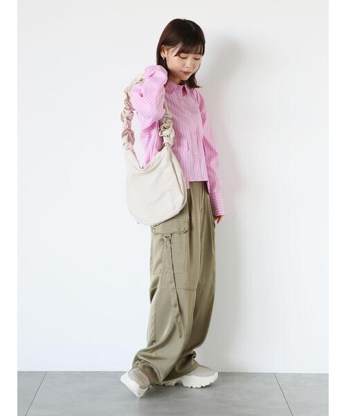 ehka sopo(エヘカソポ)の「ショート丈ストライプビックポケットシャツ(シャツ/ブラウス・レディース・ピンク/サックスブルー/ミント・F)」の19枚目の写真