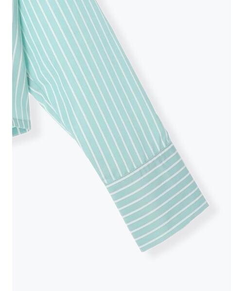 ehka sopo(エヘカソポ)の「ショート丈ストライプビックポケットシャツ(シャツ/ブラウス・レディース・ピンク/サックスブルー/ミント・F)」の14枚目の写真