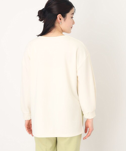 THE SHOP TK (ザ ショップ ティーケー )の「◆キーネックスキッパー【洗濯機OK】(シャツ/ブラウス・レディース・ベージュ/オフホワイト/チャコールグレー・12/13)」の6枚目の写真