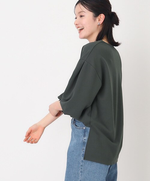 THE SHOP TK (ザ ショップ ティーケー )の「◆キーネックスキッパー【洗濯機OK】(シャツ/ブラウス・レディース・ベージュ/オフホワイト/チャコールグレー・12/13)」の10枚目の写真