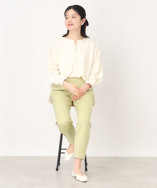 THE SHOP TK (ザ ショップ ティーケー )の「◆キーネックスキッパー【洗濯機OK】(シャツ/ブラウス・レディース・ベージュ/オフホワイト/チャコールグレー・12/13)」の20枚目の写真