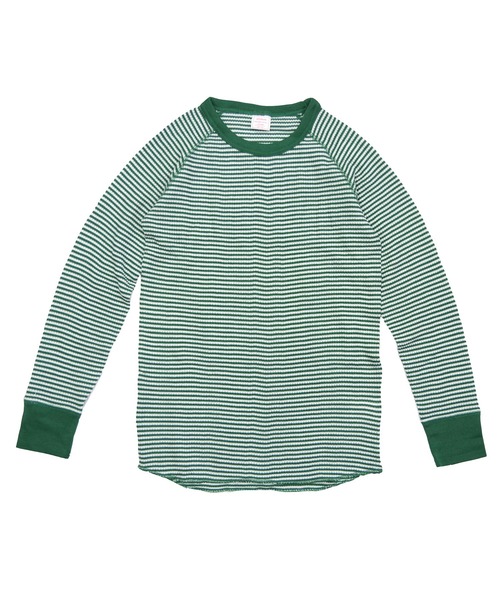 JEMORGAN(ジェーイーモーガン)の「【JEMORGAN / ジェーイーモーガン】ワッフルラグランボーダークルーロンT(パック入り)(Tシャツ/カットソー・レディース・ネイビー系1/ホワイト/グリーン/ワインレッド/杢グレー/ネイビー系2/グレー系1/ナチュラル・F)」の5枚目の写真