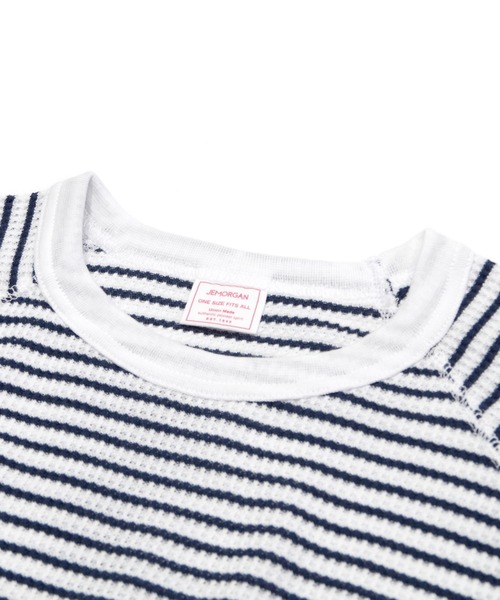 JEMORGAN(ジェーイーモーガン)の「【JEMORGAN / ジェーイーモーガン】ワッフルラグランボーダークルーロンT(パック入り)(Tシャツ/カットソー・レディース・ネイビー系1/ホワイト/グリーン/ワインレッド/杢グレー/ネイビー系2/グレー系1/ナチュラル・F)」の22枚目の写真