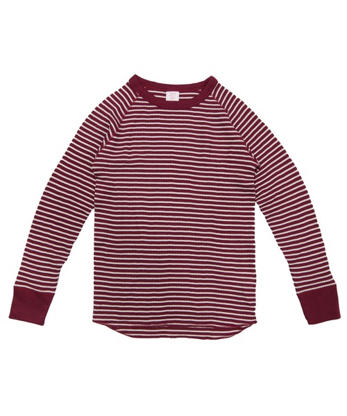 JEMORGAN(ジェーイーモーガン)の「【JEMORGAN / ジェーイーモーガン】ワッフルラグランボーダークルーロンT(パック入り)(Tシャツ/カットソー・レディース・ネイビー系1/ホワイト/グリーン/ワインレッド/杢グレー/ネイビー系2/グレー系1/ナチュラル・F)」の10枚目の写真