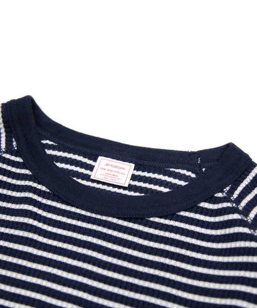 JEMORGAN(ジェーイーモーガン)の「【JEMORGAN / ジェーイーモーガン】ワッフルラグランボーダークルーロンT(パック入り)(Tシャツ/カットソー・レディース・ネイビー系1/ホワイト/グリーン/ワインレッド/杢グレー/ネイビー系2/グレー系1/ナチュラル・F)」の19枚目の写真