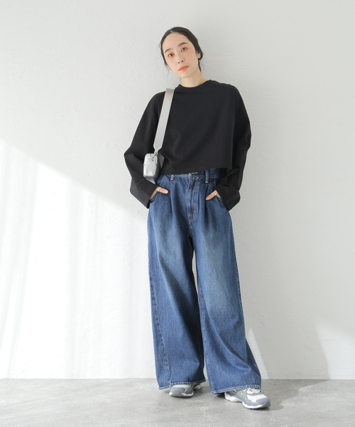 JOURNAL STANDARD（ジャーナルスタンダード）の「クロップドカラーTEE（Tシャツ/カットソー・レディース・ブラック/ホワイト/ピンク・FREE）」の15枚目の写真