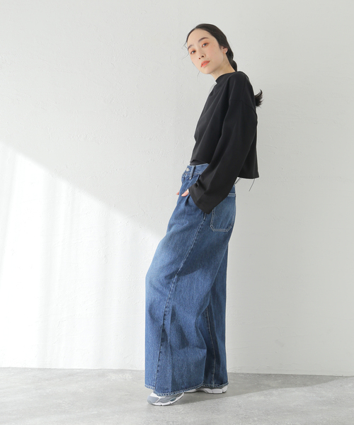 JOURNAL STANDARD（ジャーナルスタンダード）の「クロップドカラーTEE（Tシャツ/カットソー・レディース・ブラック/ホワイト/ピンク・FREE）」の16枚目の写真