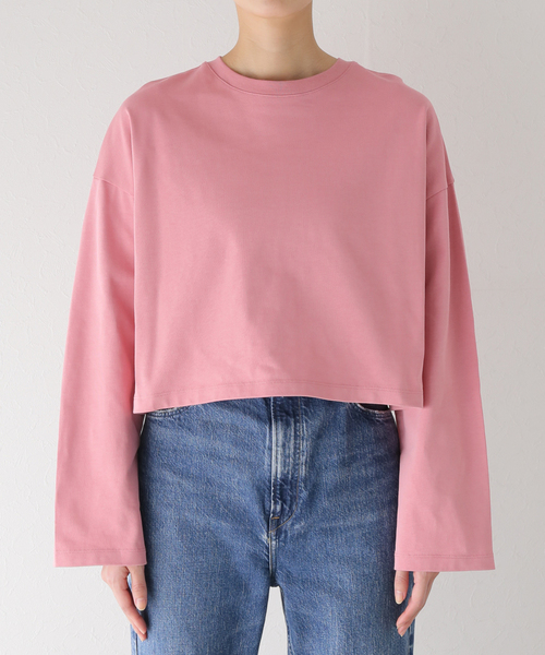 JOURNAL STANDARD（ジャーナルスタンダード）の「クロップドカラーTEE（Tシャツ/カットソー・レディース・ブラック/ホワイト/ピンク・FREE）」の13枚目の写真