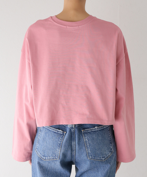 JOURNAL STANDARD（ジャーナルスタンダード）の「クロップドカラーTEE（Tシャツ/カットソー・レディース・ブラック/ホワイト/ピンク・FREE）」の18枚目の写真