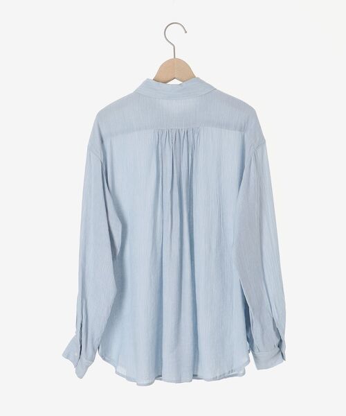 le.coeur blanc（ルクールブラン）の「楊柳シアーオーバーシャツ（シャツ/ブラウス・レディース・サックスブルー/ブラック/オフホワイト・38）」の9枚目の写真