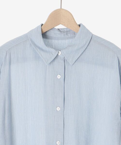 le.coeur blanc（ルクールブラン）の「楊柳シアーオーバーシャツ（シャツ/ブラウス・レディース・サックスブルー/ブラック/オフホワイト・38）」の10枚目の写真