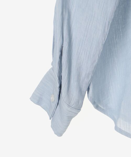 le.coeur blanc（ルクールブラン）の「楊柳シアーオーバーシャツ（シャツ/ブラウス・レディース・サックスブルー/ブラック/オフホワイト・38）」の11枚目の写真