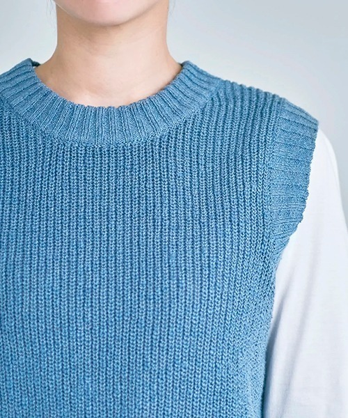 HAU ハウ knit vest \"cotton vintage\" HAU（ハウ）｜knit vest 