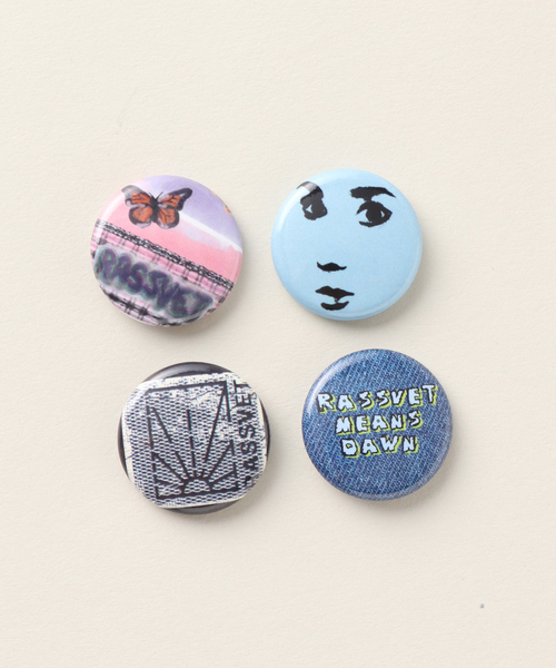 セール】【RASSVET / ラスベート】MEN R-14 ROUND METAL PINS