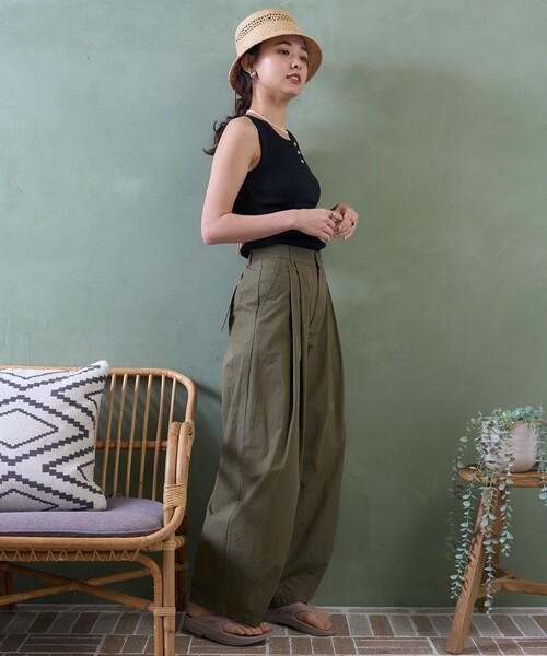 FREAK'S STORE（フリークスストア）の「リブ ヘンリータンクトップ（タンクトップ・レディース・ネイビー/オフホワイト/ブラック/ライトグレー/その他・フリー）」の18枚目の写真