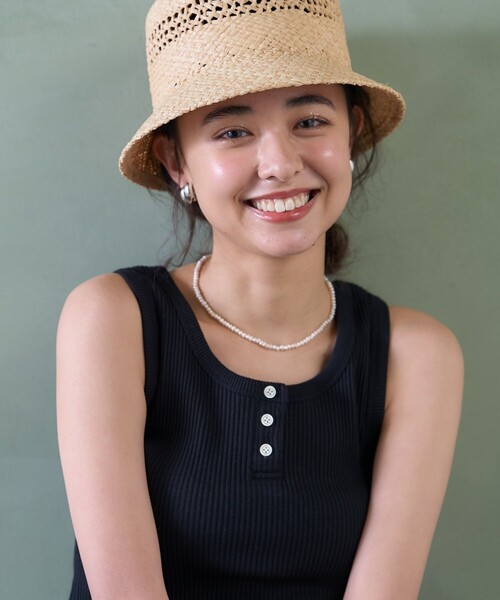 FREAK'S STORE（フリークスストア）の「リブ ヘンリータンクトップ（タンクトップ・レディース・ネイビー/オフホワイト/ブラック/ライトグレー/その他・フリー）」の20枚目の写真