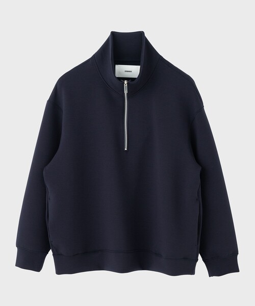 STUDIOUS（ステュディオス）の「ZEROグラビティハーフジップ/洗える/シワになりにくい/お手入れ楽（スウェット・メンズ・ライトグレー/ネイビー/ブラック・1/2）」の3枚目の写真