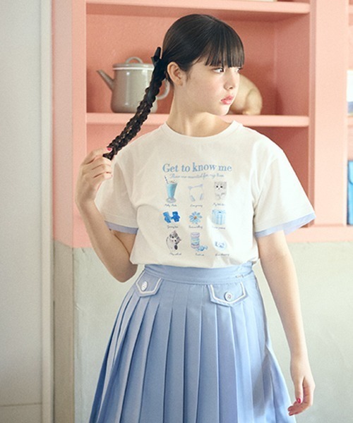 mezzo piano Junior（メゾピアノジュニア）の「Chaton Tシャツ