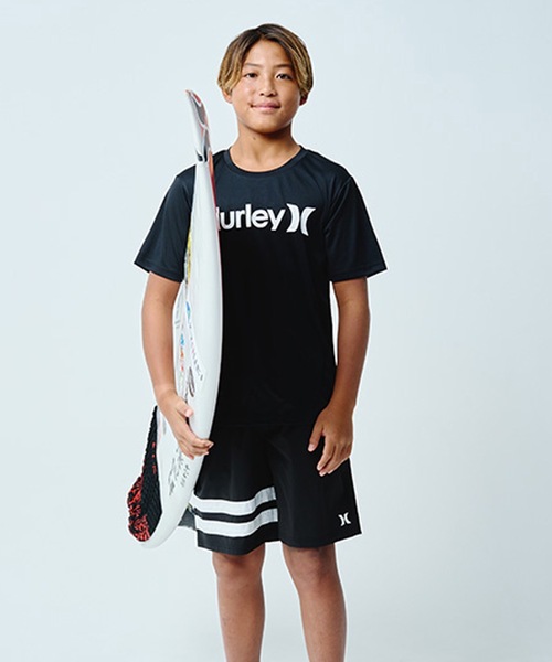 Hurley ハーレー　ハイウエストスイムショーツ MS ブラック Hurley/ハーレー】水陸両用ボレーショーツ ユーティリティー