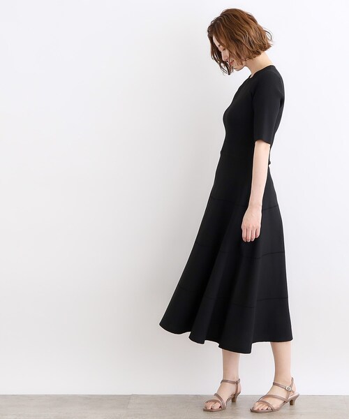 grove（グローブ）の「アイレットリブニットワンピース（ワンピース・レディース・ブラック/ナチュラル/サックスブルー・01/02/03/04/05）」の16枚目の写真
