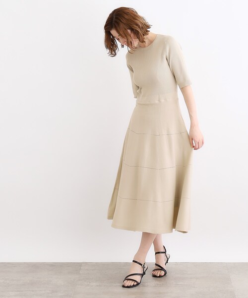 grove（グローブ）の「アイレットリブニットワンピース（ワンピース・レディース・ブラック/ナチュラル/サックスブルー・01/02/03/04/05）」の11枚目の写真