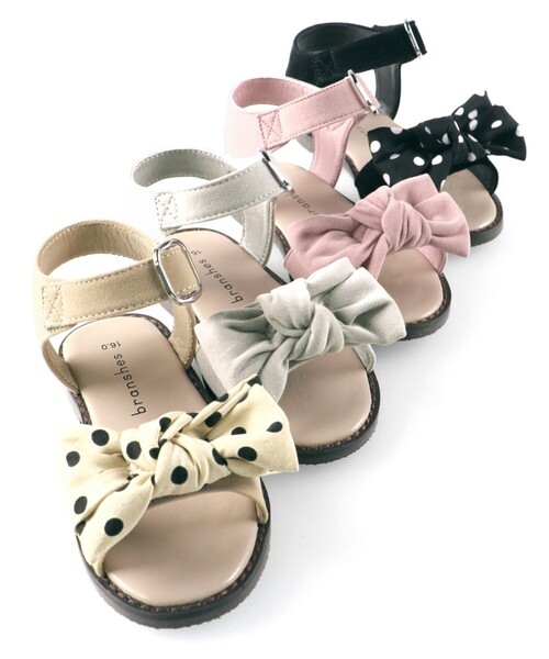 BRANSHES（ブランシェス）の「リボンサンダル（サンダル・キッズ・グレイッシュベージュ/ピンク/ベージュ/ブラック・20.0cm/21.0cm/19.0cm/18.0cm/17.0cm/15.0cm/16.0cm）」の12枚目の写真