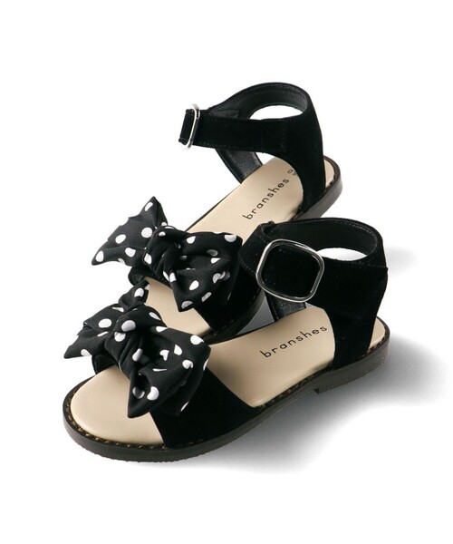 BRANSHES（ブランシェス）の「リボンサンダル（サンダル・キッズ・グレイッシュベージュ/ピンク/ベージュ/ブラック・20.0cm/21.0cm/19.0cm/18.0cm/17.0cm/15.0cm/16.0cm）」の7枚目の写真