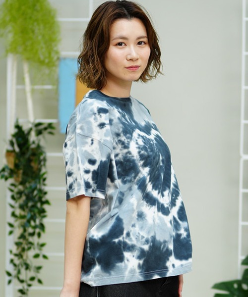 ROXY(ロキシー)の「ROXY/ロキシー 半袖Tシャツ タイダイ柄 ハート RST242614T(Tシャツ/カットソー・レディース・ピンク系その他/グリーン系その他/ブラック系その他・L/M)」の7枚目の写真