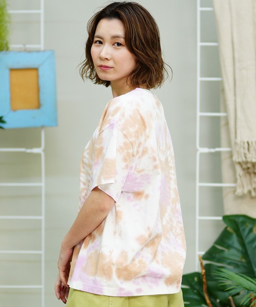 ROXY(ロキシー)の「ROXY/ロキシー 半袖Tシャツ タイダイ柄 ハート RST242614T(Tシャツ/カットソー・レディース・ピンク系その他/グリーン系その他/ブラック系その他・L/M)」の20枚目の写真