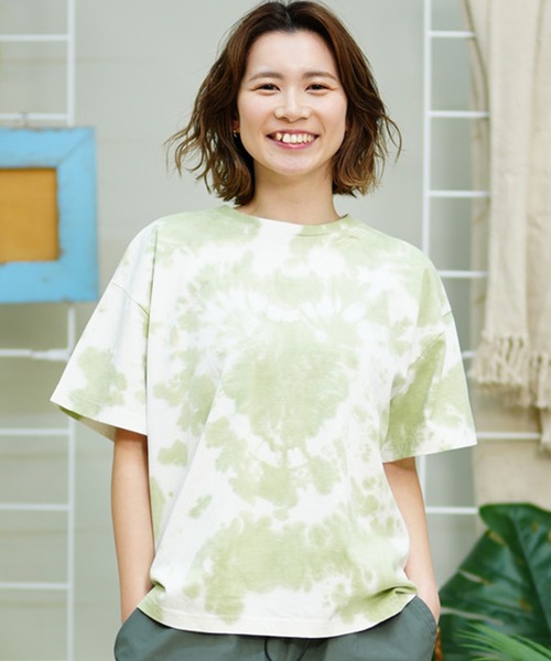 ROXY(ロキシー)の「ROXY/ロキシー 半袖Tシャツ タイダイ柄 ハート RST242614T(Tシャツ/カットソー・レディース・ピンク系その他/グリーン系その他/ブラック系その他・L/M)」の11枚目の写真