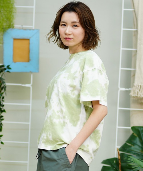 ROXY(ロキシー)の「ROXY/ロキシー 半袖Tシャツ タイダイ柄 ハート RST242614T(Tシャツ/カットソー・レディース・ピンク系その他/グリーン系その他/ブラック系その他・L/M)」の12枚目の写真
